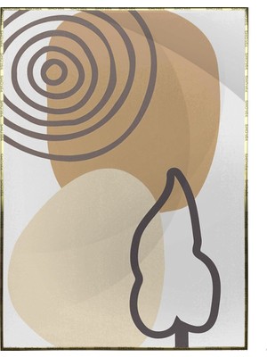 SHOP365 Bitki Yapraklar ve Şekiller Modern Poster P-002803
