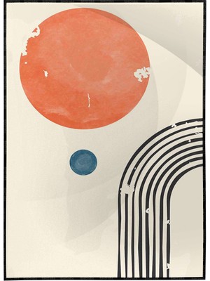 SHOP365 Modernist Şekiller Illüstrasyon Modern Sanat Tuval Poster P-002429