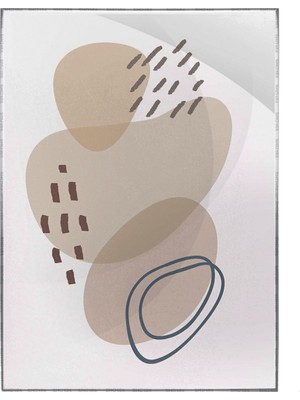 SHOP365 Şekiller ve Çizgiler Toprak Tonları Modern Poster P-002458