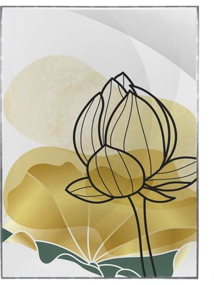 SHOP365 Nilüfer Çiçek ve Şekiller Modern Poster P-002534