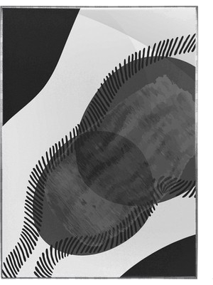 SHOP365 Şekiller Siyah Beyaz Renkler Modern Poster P-002954
