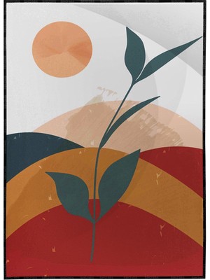 SHOP365 Yapraklar ve Şekiller Modern Poster P-003249