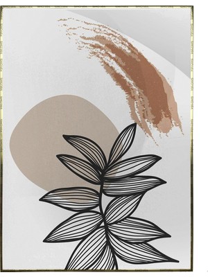 SHOP365 Bitki Yapraklar ve Şekiller Modern Poster P-003604