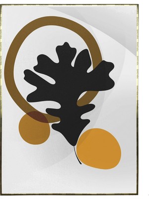 SHOP365 Yapraklar ve Şekiller Karışık Renkler Modern Poster P-003473