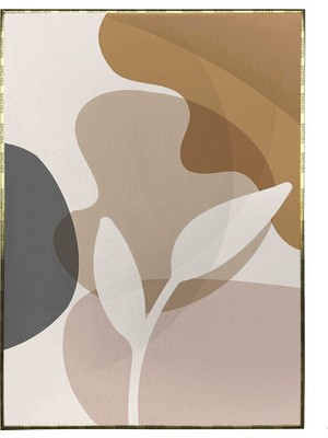 SHOP365 Yapraklar ve Şekiller Karışık Renkler Modern Poster P-003567