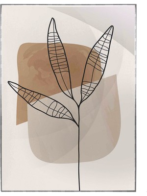 SHOP365 Yapraklar ve Şekiller Karışık Renkler Modern Poster P-003946