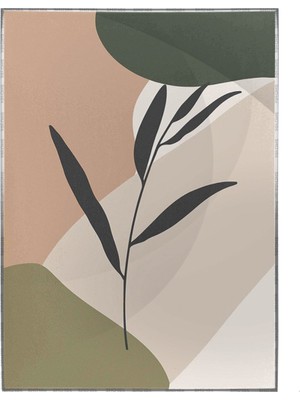 SHOP365 Yapraklar ve Şekiller Karışık Renkler Modern Poster P-003970