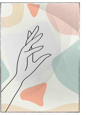 SHOP365 El Çizim ve Şekiller Pastel Renkli Modern Poster P-004283