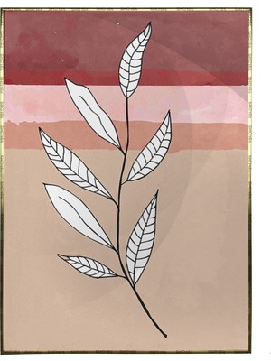 SHOP365 Doğa Çiçek ve Yaprak Kırmızı Turuncu Renkler Modern Poster P-004232