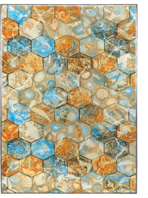 SHOP365 Altıgen Şekiller Dekoratif Poster P-000131