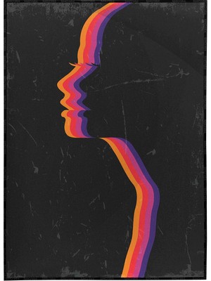 SHOP365 Kadın Yüzü Siluet Illüstrasyon Poster P-000128