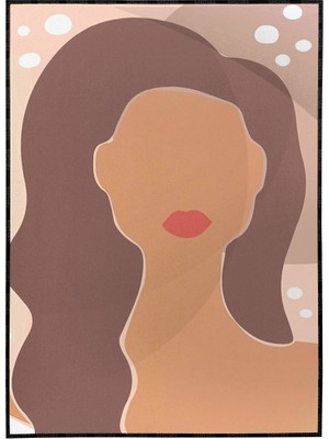 SHOP365 Kadın ve Şekiller Pastel Renkler Modern Poster P-000458