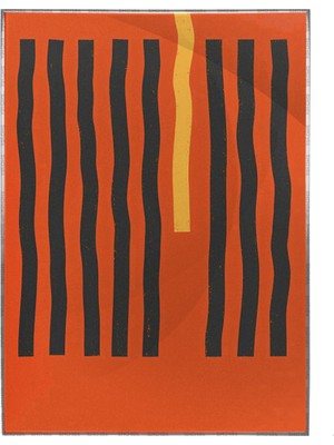 SHOP365 Çizgiler Turuncu Renkler Modern Poster P-000650