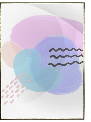 SHOP365 Renkli Şekiller Dokular Modern Poster P-000618