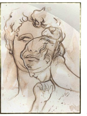 SHOP365 Erkek Kadın Çizim Illüstrasyon Dekoratif Poster P-000634