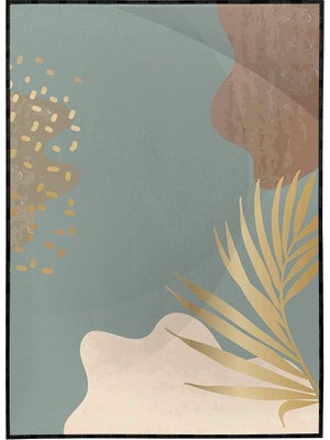 SHOP365 Yapraklar ve Şekiller Modern Poster P-001175