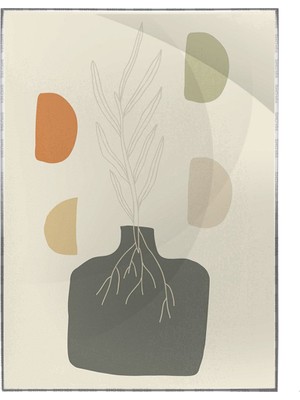 SHOP365 Yapraklar ve Şekiller Modern Poster P-001552