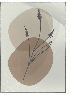 SHOP365 Yapraklar ve Şekiller Modern Poster P-001451