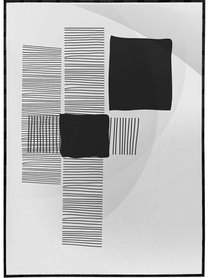 SHOP365 Şekiller Çizgiler Gri Siyah Renkler Modern Poster P-001882