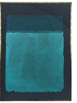 SHOP365 Fırça Darbeleri Turkuaz Renkler Modern Poster P-002047