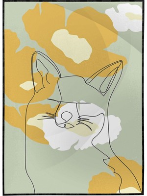 SHOP365 Çiçekler ve Hayvanlar Modern - Poster P-001194