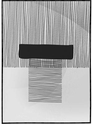 SHOP365 Şekiller ve Çizgiler Mavi Gri Siyah Renkler Modern Poster P-001905