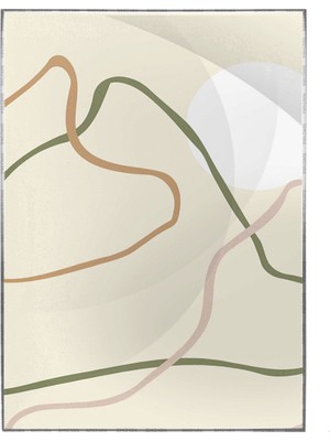 SHOP365 Güneş ve Ay Modern Sulu Boya Efektli Poster P-002362