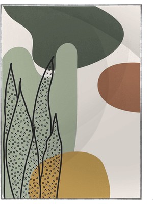 SHOP365 Bitki Yapraklar ve Şekiller Modern Poster P-002379