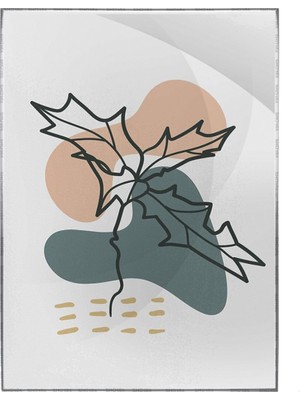 SHOP365 Bitki Yapraklar ve Şekiller Modern Poster P-002891