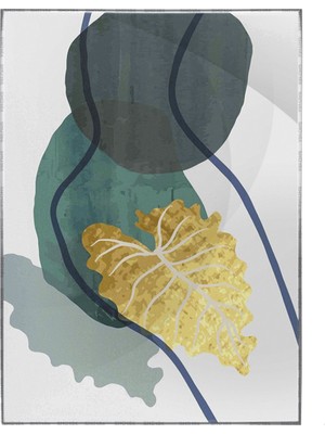 SHOP365 Yapraklar ve Şekiller Modern Poster P-003143