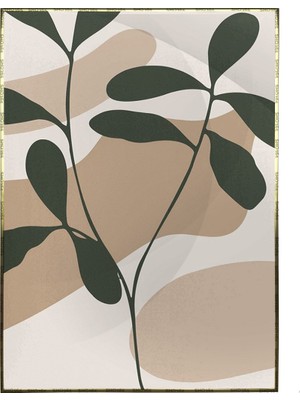 SHOP365 Bitki Yapraklar ve Şekiller Modern Poster P-002912