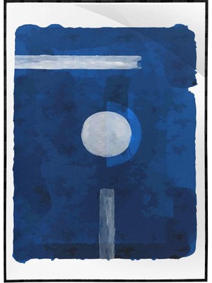 SHOP365 Şekiller Koyu Mavi Renkler Modern Poster P-003311