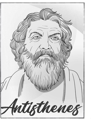 SHOP365 Antisthenes Portre Çizim Modern Sanat Tuval Poster P-003316