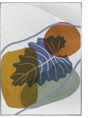 SHOP365 Yapraklar ve Şekiller Modern Poster P-003144