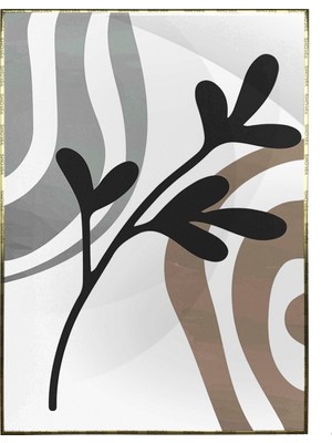 SHOP365 Yapraklar ve Şekiller Modern Poster P-003260