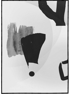 SHOP365 Adam ve Şekiller Siyah Gri Renkler Modern Poster P-003378