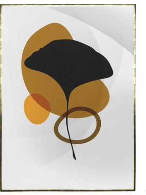 SHOP365 Yapraklar ve Şekiller Karışık Renkler Modern Poster P-003470