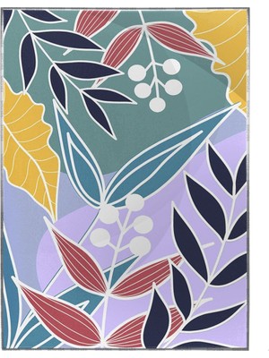 SHOP365 Palmiye Yaprakları Pastel Renkler Modern Poster P-003867