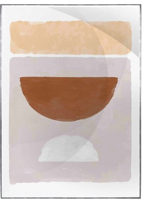 SHOP365 Şekiller Desenler Çizgiler Turuncu Veya Kırmızı Modern Tasarım Poster P-003357