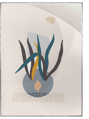 SHOP365 Bitki Illüstrasyonu Modern Sanat Tuval Poster P-004386
