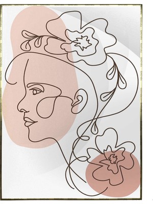 SHOP365 Kadın Çizim Dekoratif Modern Poster P-000653