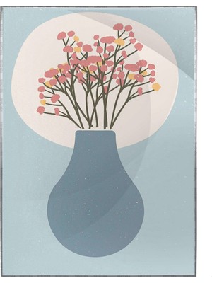SHOP365 Vazoda Çiçekler Modern Pastel Renkler Modern Poster P-001092