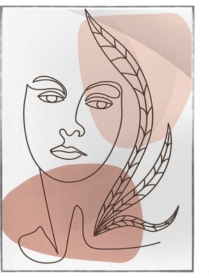 SHOP365 Kadın Çizim Dekoratif Modern Poster P-000654
