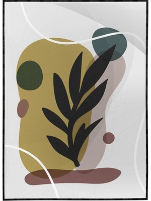 SHOP365 Yapraklar ve Şekiller Modern Poster P-001086