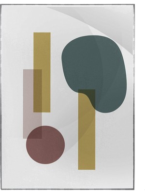 SHOP365 Yapraklar ve Şekiller Modern Poster P-001070