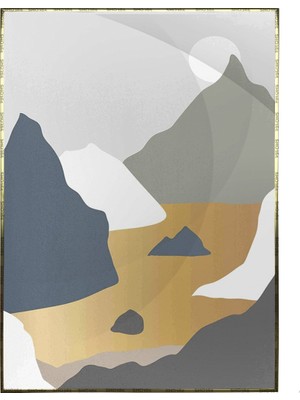 SHOP365 Ay Güneş ve Toprak Renkleri Modern Poster P-001298