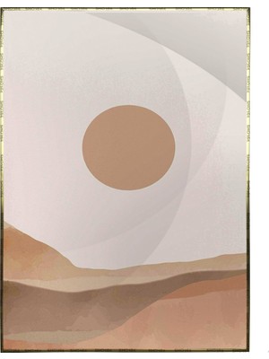 SHOP365 Güneş Ay Gökyüzü Sulu Boya Efektli Poster P-002194