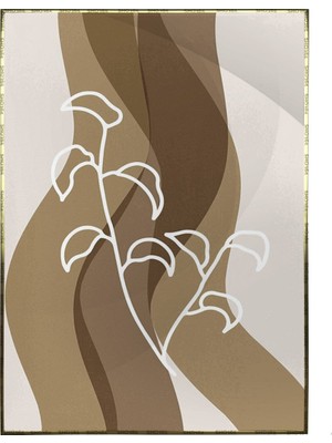 SHOP365 Bitki Yapraklar ve Şekiller Modern Poster P-002031