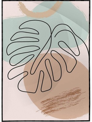 SHOP365 Bitki Yapraklar ve Şekiller Modern Poster P-002692