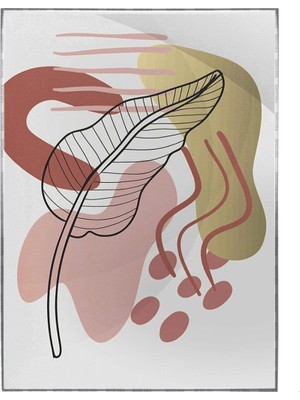 SHOP365 Bitki Yapraklar ve Şekiller Modern Poster P-002665